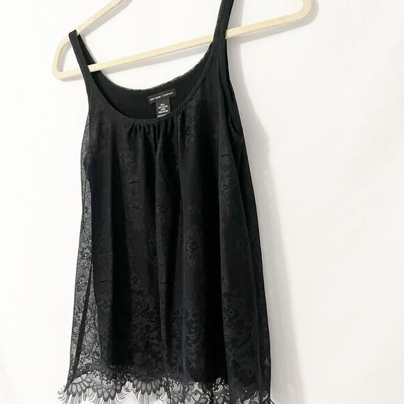 🟢New York & Company Black Lace Tank Top Size XS - Picture 3 of 5